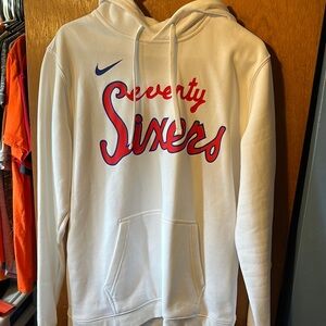 Nike Men's White Seventy Sixers Hoodie